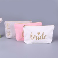 Travel Simple Brush Holder Custom Logo Makeup Bag Small Organizer Cosmetic Make Up Bag Bridesmaid Gift Pouch